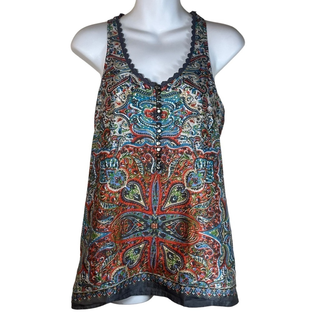Sundance Silk Blend Boho Tank Top Size XS